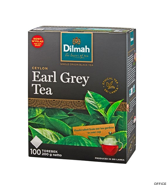 Herbata DILMAH EARL GREY 100 torebek x2g czarna bez zawieszki