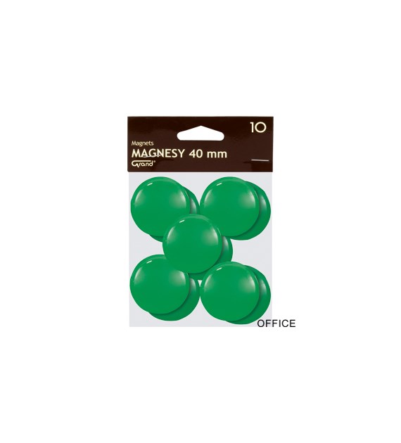 Magnesy 40mm GRAND zielone   (10)^ 130-1703