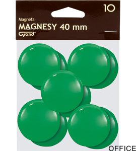 Magnesy 40mm GRAND zielone   (10)^ 130-1703
