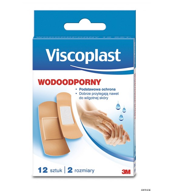 Zestaw plastrów VISCOPLAST, wodoodporne, 12szt. UU001624731