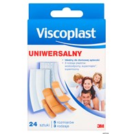 Zestaw plastrów VISCOPLAST, 24szt., 3rodzaje/5rozmiarów UNIWERSALNE YP201111603