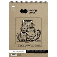 Szkicownik na spirali Młody Artysta, A4, 60 ark, 80/90g, Happy Color HA 3809 2030-M60