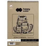 Szkicownik na spirali Młody Artysta, A5, 60 ark, 80/90g, Happy Color HA 3809 1520-M60