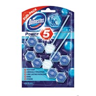 DOMESTOS Zawieszka do toalety POWER5 DUO OCEAN 5x2x55g *23984