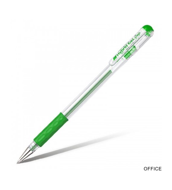 Długopis żelowy 0,6mm zielony K116-D PENTEL - HYBRID GEL GRIP