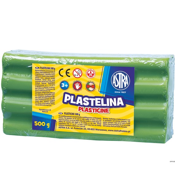 Plastelina Astra 500g zielona jasna, 303117010