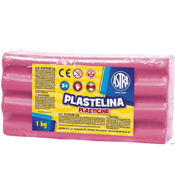 Plastelina Astra 1 kg różowa jasna, 303111007