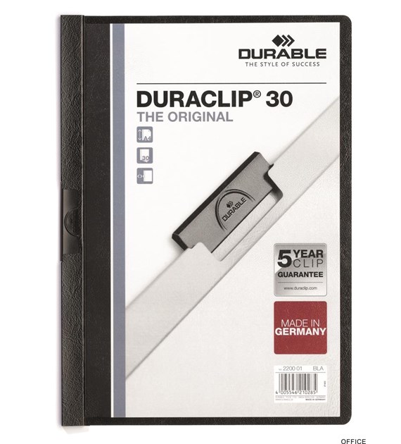 Skoroszyt DURABLE DURACLIP Original 30 czarny 2200-01