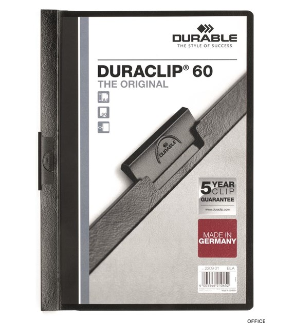 Skoroszyt DURABLE DURACLIP Original 60 czarny 2209-01