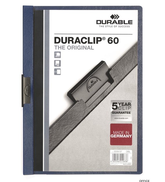 Skoroszyt DURABLE DURACLIP Original 60 granatowy 2209-07