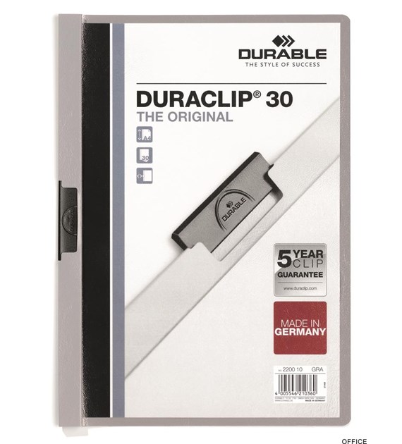 Skoroszyt DURABLE DURACLIP Original 30 szary 2200-10