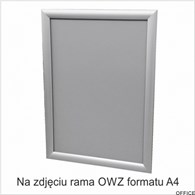 Ramka plakatowa OWZ 25mm profil alu ostre narożniki A3 TZW25/A3BG 2X3