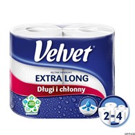 Ręcznik Velvet Extra Long Biały 2 rolki