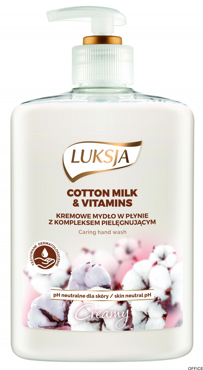 LUKSJA Mydło w płynie z dozownikiem 500 ml COTTON MILK&VITAM  8872