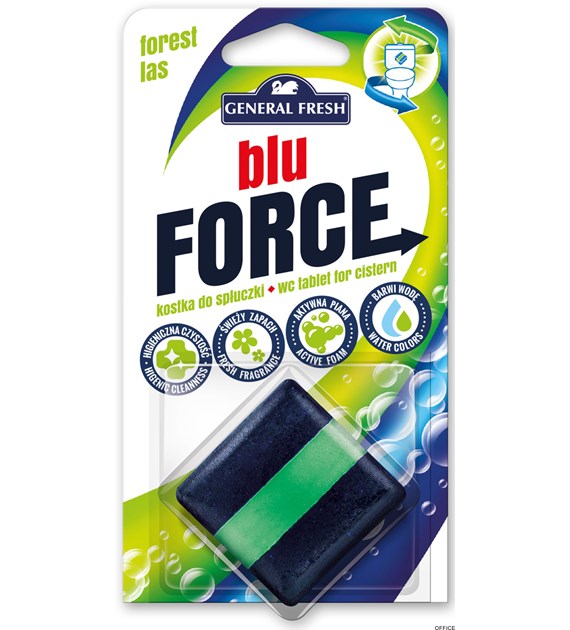 Kostka do WC BLU FORCE do spłuczki 50g las GENERAL FRESH