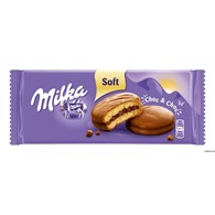 Ciastka MILKA Choc&Choc biszkoptowe z nadzieniem kakaowym i kaw. czeko. 150g