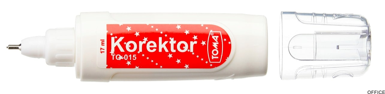 Korektor w płynie, końcówka metalowa, 17ml biały TO-015 Toma