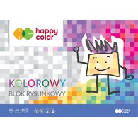 Blok rysunkowy kolorowy A3, 80g, 15 ark, Happy Color HA 3708 3040-09