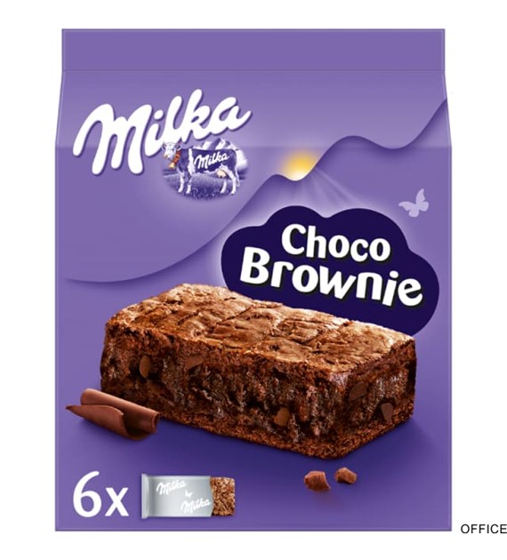 Ciastka MILKA Choco Brownie z czekoladą i kawałkami czekolady mlecznej 6 szt