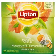 Herbata LIPTON PIRAMID GREEN TEA 20t zielona mandarynka pomarańcza