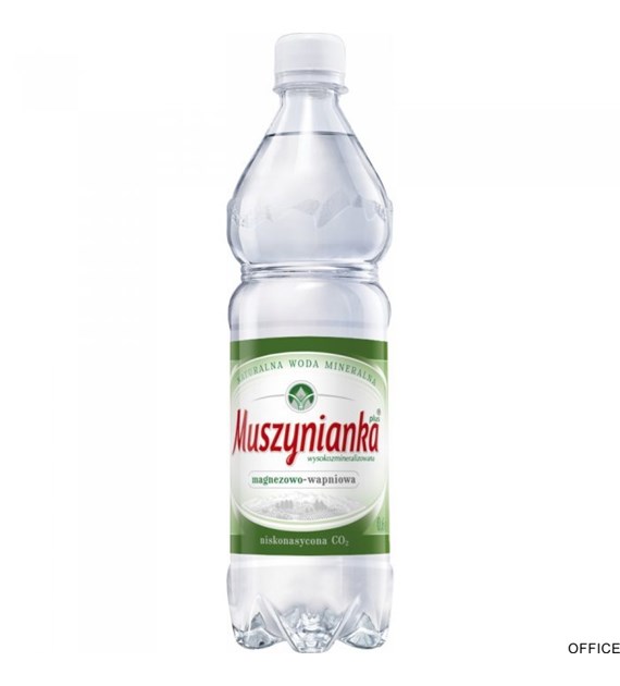 Woda MUSZYNIANKA 0.6l niskogazowana zielona zgrzewka 8 szt.