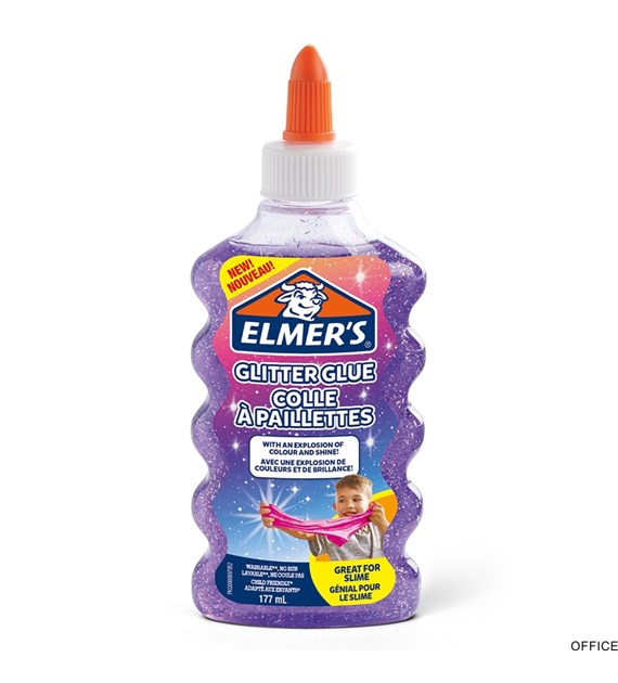 Elmers klej brokatowy, fioletowy, zmywalny i przyjazny dzieciom, 177ml, 2077253