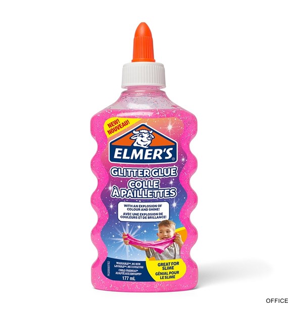 Elmers klej brokatowy, różowy, zmywalny i przyjazny dzieciom, 177ml, 2077249