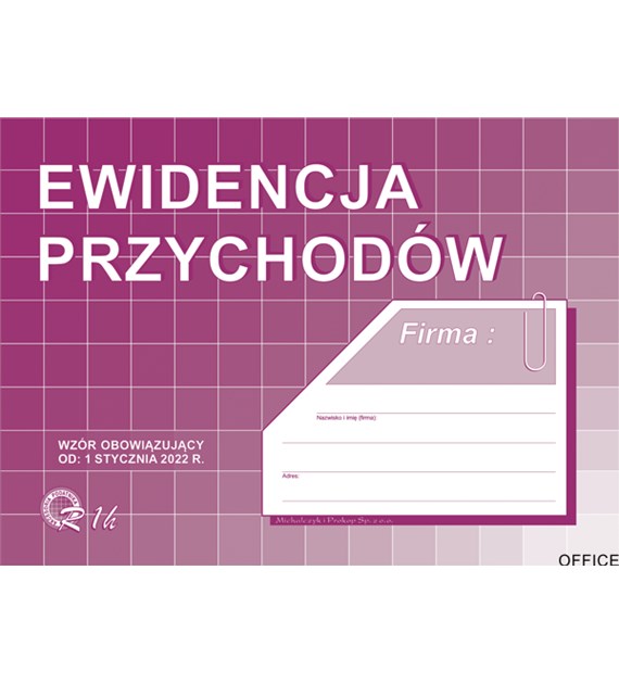 Ewidencja przychodów A5 R01-H  MICHALCZYK I PROKOP album/offset  (od 1 styczeń 2022)