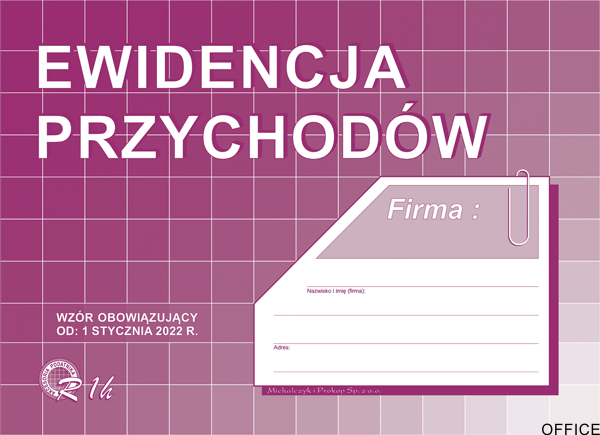 Ewidencja przychodów A5 R01-H  MICHALCZYK I PROKOP album/offset  (od 1 styczeń 2022)