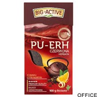 Herbata BIG-ACTIVE PU-ERH czerwona liściasta o smaku cytrynowym 100g