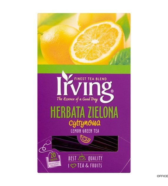 Herbata IRVING cytrynowa 20 kopert 1,5g zielona