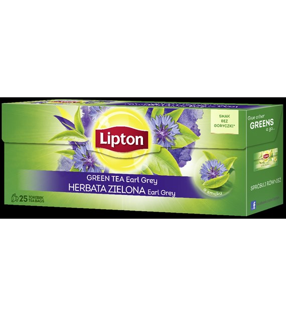 Herbata LIPTON EARL GREY GREEN 25t zielona