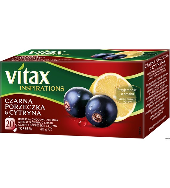 Herbata VITAX INSPIRATIONS Czarna Porzeczka & Cytryna 20tb*2g