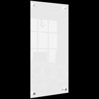 Mała podłużna szklana tablica suchościeralna Nobo Home 300x600mm, biała 1915603