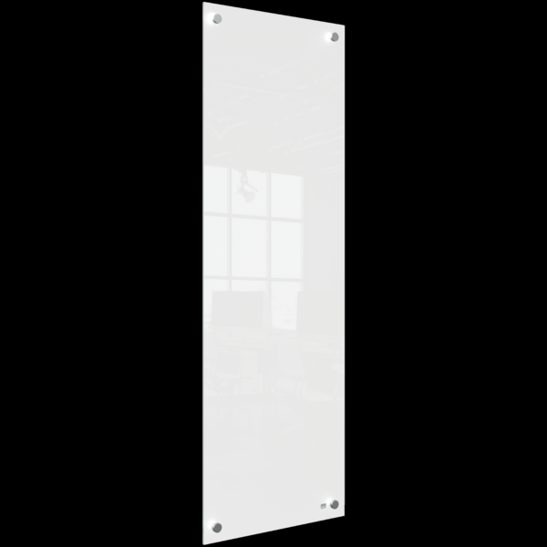 Mała podłużna szklana tablica suchościeralna Nobo Home 300x900mm, biała 1915604