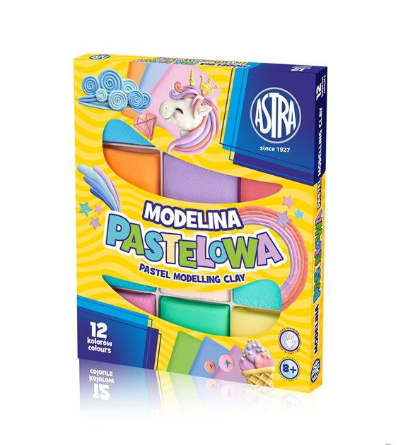 Modelina pastelowa Astra 12 kolorów, 304118007