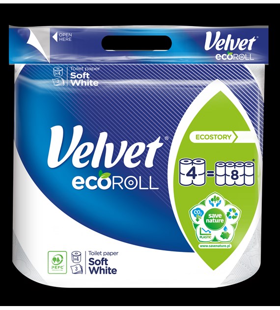 Papier toaletowy Velvet Ecoroll 4 rolki