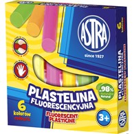 Plastelina Astra fluorescencyjna 6 kolorów, 83811906