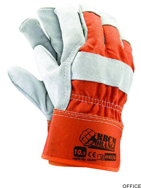 Rękawice skórzane RBCM ORANGE REIS
