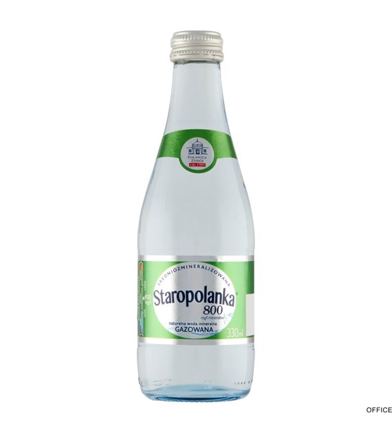 Woda STAROPOLANKA 330ml gazowana szkło zgrzewka 12szt.