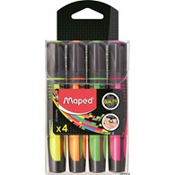 Zakreślacz FLUO PEPS max mix kolorów 4szt etui pud. z zaw. MAPED 742947