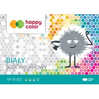 Blok rysunkowy biały A3, 100g, 20 ark, Happy Color HA 3710 3040-0