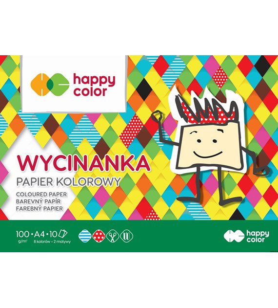 Blok Wycinanka, A4, 10 ark, 100 g, Happy Color HA 3710 2030-A10