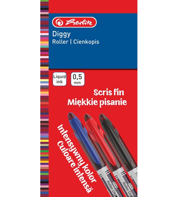 Cienkopis Diggy 0,5mm czarny 9476570 Herlitz