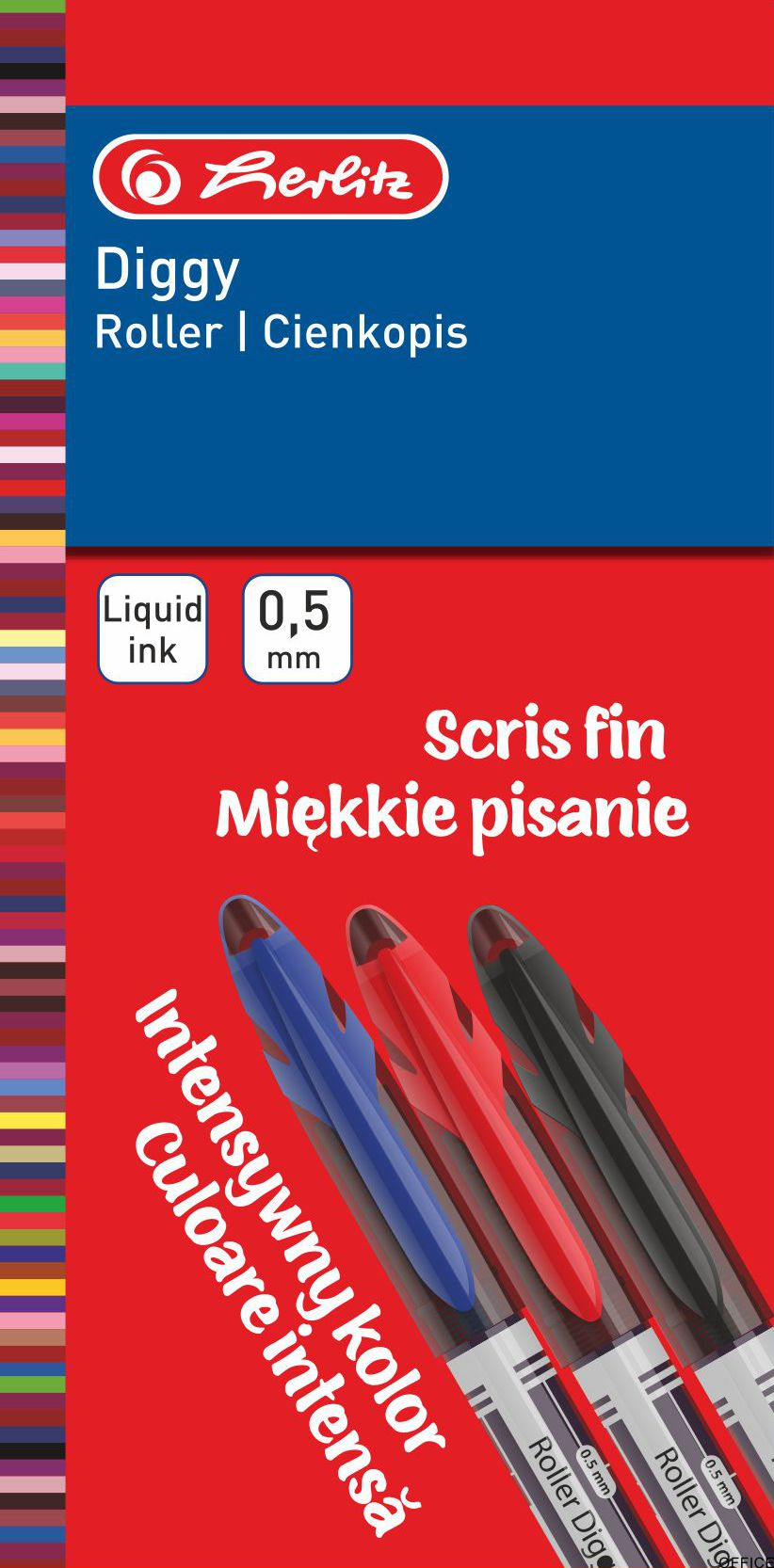 Cienkopis Diggy 0,5mm niebieski 9476550 Herlitz