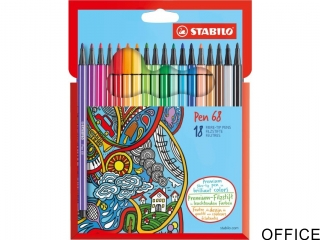Cienkopis Pen 68 etui kartonowe 18szt  6818-7 STABILO