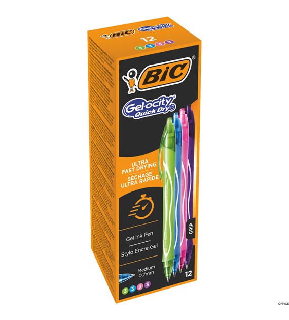 Długopis żelowy BIC Gel-ocity Quick Dry mix FUN, 964826/965012