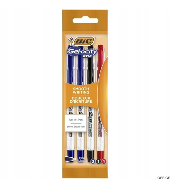 Długopis żelowy BIC Gel-ocity Stic 0.5mm czerwony, 951764