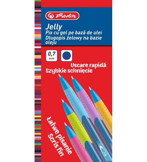 Długopis żelowy JELLY 0,7 mm niebieski 9476500 Herlitz