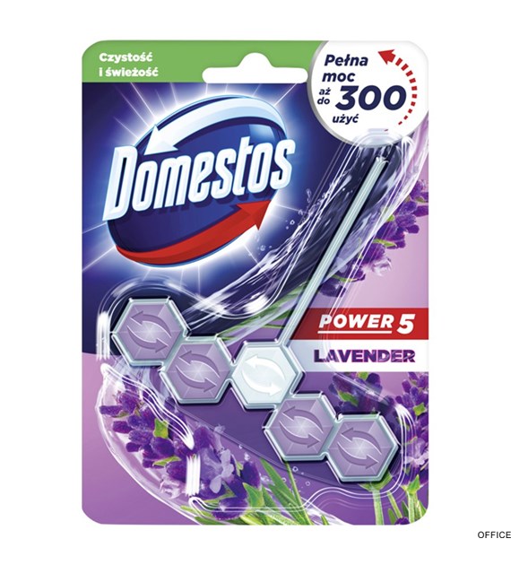 DOMESTOS Zawieszka do toalety KOSTKA POWER5 LAVENDER 9x55g 879104